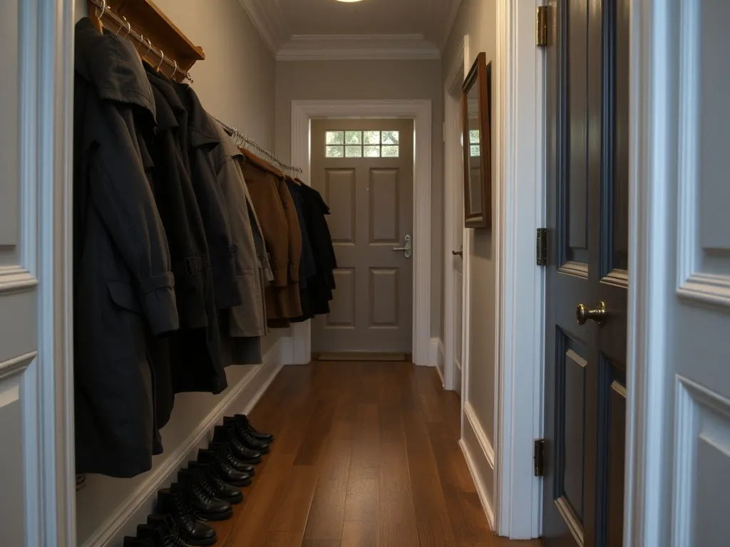 Evening living room with soft lighting